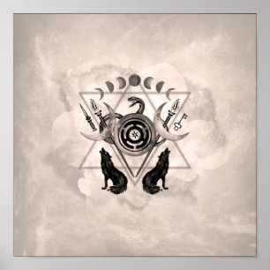 Symbolen van acetaat poster