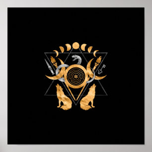 Symbolen van acetaat poster