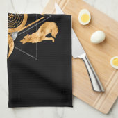 Symbolen van acetaat theedoek (Quarter Fold)