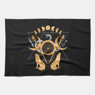 Symbolen van acetaat theedoek