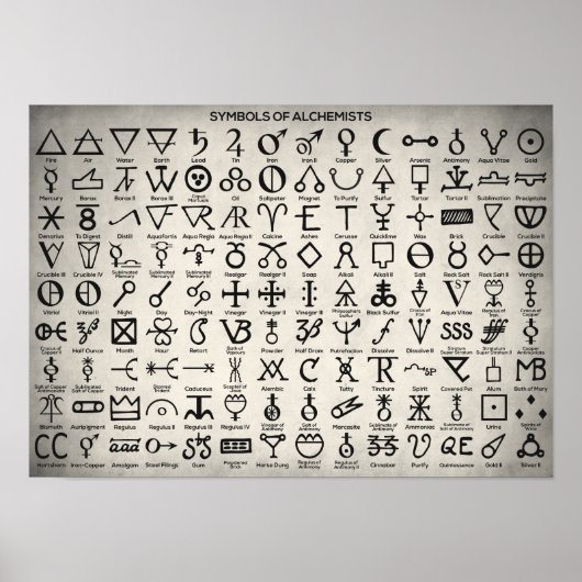 Symbolen van alchemisten poster (Voorkant)