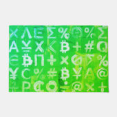 Symbolen van Bitcoin (helder groen rendement - 2) Deurmat (Voorkant)