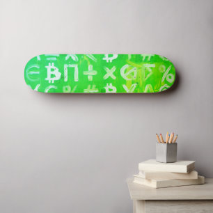 Symbolen van Bitcoin (helder groen rendement - 2) Persoonlijk Skateboard