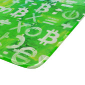 Symbolen van Bitcoin (helder groene winst - 6) Snijplank (Hoek)