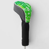 Symbolen van Bitcoin (Helder Winst Groen - 6) Golfheadcover (Schuin)