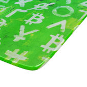 Symbolen van Bitcoin (Hoge Winst Groen - 1) Snijplank (Hoek)