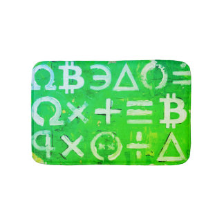 Symbolen van Bitcoin (Hoge Winst Groen - 5) Badmat