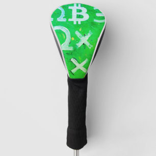 Symbolen van Bitcoin (Hoge Winst Groen - 5) Golfheadcover