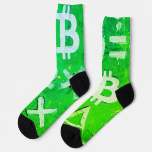 Symbolen van Bitcoin (Hoge Winst Groen - 5) Sokken