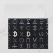 Symbolen van Bitcoin (Stijl: 13) Briefkaart (Voorkant / Achterkant)