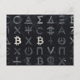 Symbolen van Bitcoin (Stijl: 13) Briefkaart