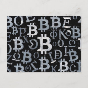 Symbolen van Bitcoin (Stijl: 1) Briefkaart