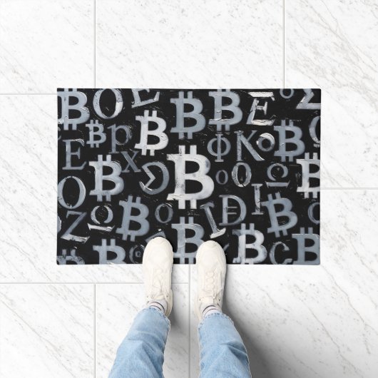 Symbolen van Bitcoin (Stijl: 1) Deurmat (Binnen)