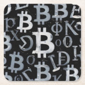 Symbolen van Bitcoin (Stijl: 1) Kartonnen Onderzetters (Voorkant)