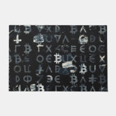 Symbolen van Bitcoin (Stijl: 4) Deurmat (Voorkant)