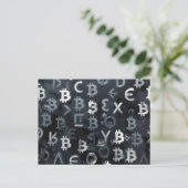 Symbolen van Bitcoin (Stijl: 7) Briefkaart (Staand voorkant)