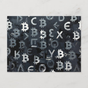 Symbolen van Bitcoin (Stijl: 7) Briefkaart