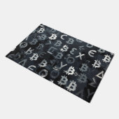 Symbolen van Bitcoin (Stijl: 7) Deurmat (Schuin)