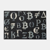Symbolen van Bitcoin (Stijl: 8) Deurmat (Voorkant)