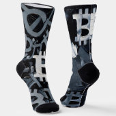 Symbolen van Bitcoin (Stijl: A) Sokken (Gebogen)
