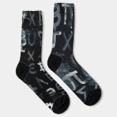 Symbolen van Bitcoin (stijl: B) Sokken (Rechts)