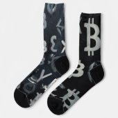 Symbolen van Bitcoin (Stijl: C) Sokken (Links)
