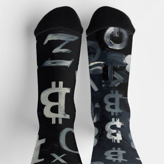 Symbolen van Bitcoin (Stijl: C) Sokken (Top)