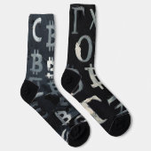 Symbolen van Bitcoin (Stijl: C) Sokken (Rechts)