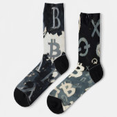 Symbolen van Bitcoin (Stijl: D) Sokken (Links)