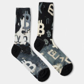 Symbolen van Bitcoin (Stijl: D) Sokken (Rechts)