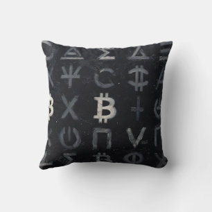 Symbolen van Bitcoin (Stijl: E) Kussen