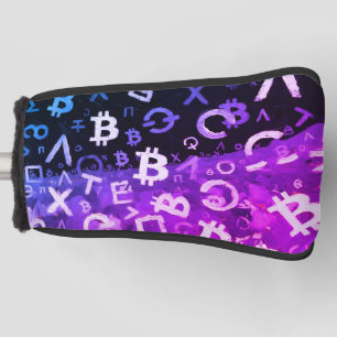 Symbolen van Bitcoin (Stijl: Miami Paars - 10) Golfheadcover