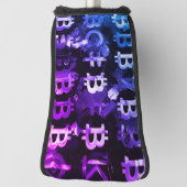 Symbolen van Bitcoin (Stijl: Miami Paars - 2) Golfheadcover (Draai 90)