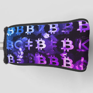 Symbolen van Bitcoin (Stijl: Miami Paars - 2) Golfheadcover