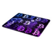 Symbolen van Bitcoin (Stijl: Miami Paars - 2) Snijplank (Hoek)