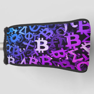 Symbolen van Bitcoin (Stijl: Miami Paars - 3) Golfheadcover