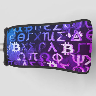 Symbolen van Bitcoin (Stijl: Miami Paars - 5) Golfheadcover