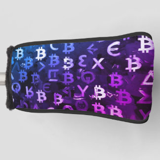 Symbolen van Bitcoin (Stijl: Miami Paars - 7) Golfheadcover