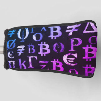 Symbolen van Bitcoin (Stijl: Miami Paars - 8) Golfheadcover