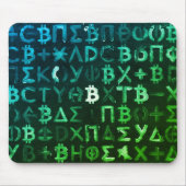 Symbolen van Bitcoin (Stijl: Winst Groen - 9) Muismat (Voorkant)