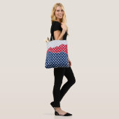 Symbolen van de Amerikaanse vlag Tote Bag (Op model)