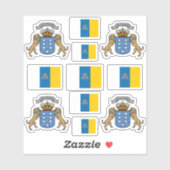 Symbolen van de Canarische Eilanden/wapenschild en Sticker (Vel)