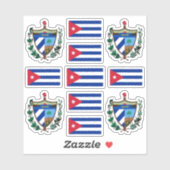 Symbolen van de Cubaanse staat / wapenschild en vl Sticker (Vel)