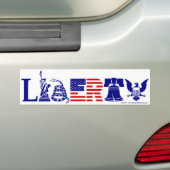 Symbolen van de Liberty Bumpersticker (Op auto)