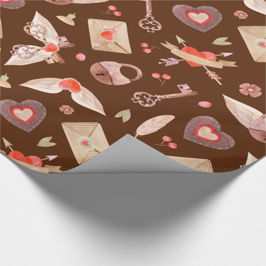 Symbolen van de Liefde Cadeaupapier (Hoek)