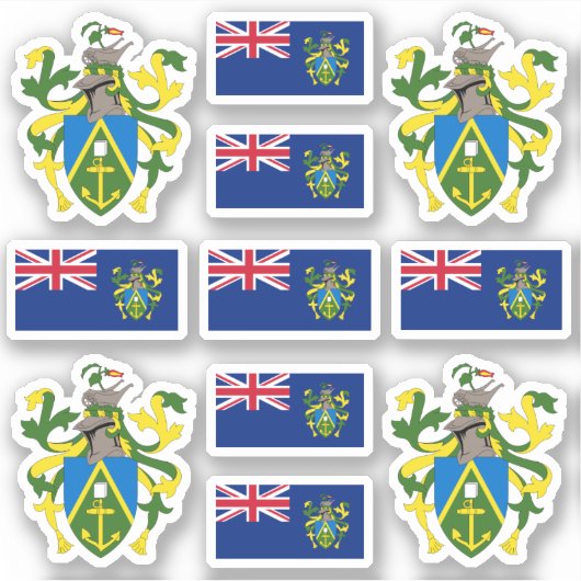 Symbolen van de Pitcairneilanden / wapenschild en  Sticker (Voorkant)