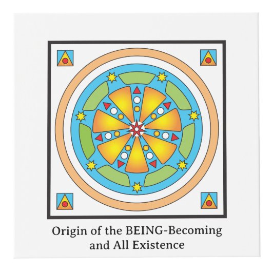 Symbolen van de Schepping-energie Lering Kubus (Voorkant)