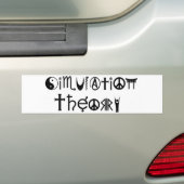 Symbolen van de simulatietheorie bumpersticker (Op auto)