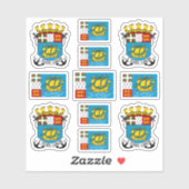 Symbolen van de staat Saint-Pierre / wapenschild e Sticker (Vel)