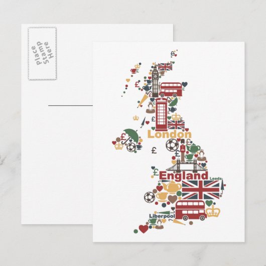 Symbolen van Engelstalige kaart (Voorkant / Achterkant)